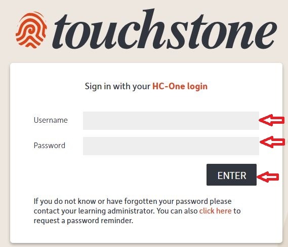 Hc one touchstone Login